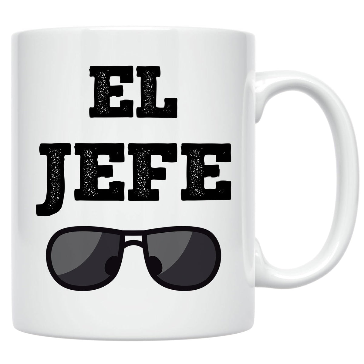 Casitika Taza El Jefe 11 onzas, vista frontal, ideal para empezar la mañana con humor en la oficina.