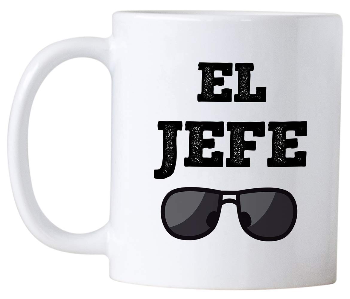Casitika Taza El Jefe 11 onzas, empaque listo para regalo en la oficina.