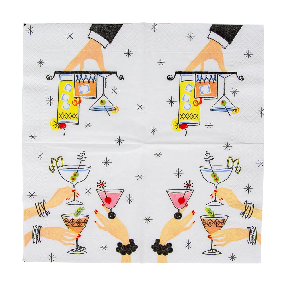 Caspari diseño artístico de museos para realzar aperitivos o cócteles