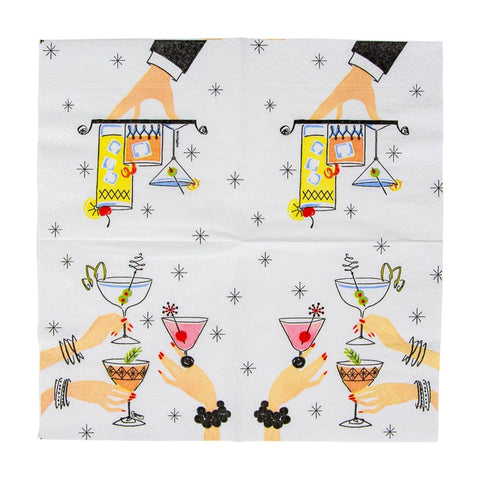 Caspari diseño artístico de museos para realzar aperitivos o cócteles