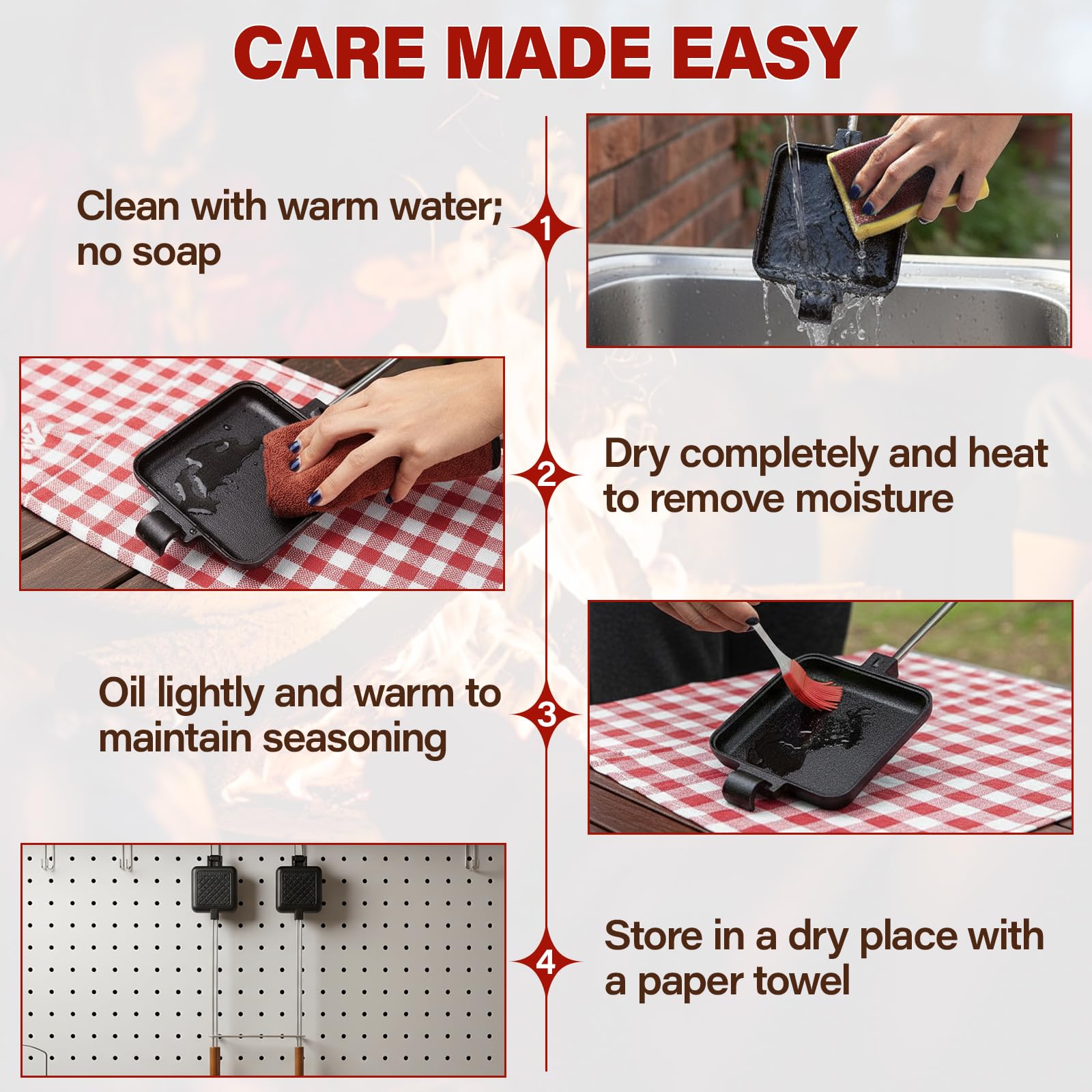 CASTIVO Prensa para pasteles en exterior, perfecto para cenas rápidas durante camping.