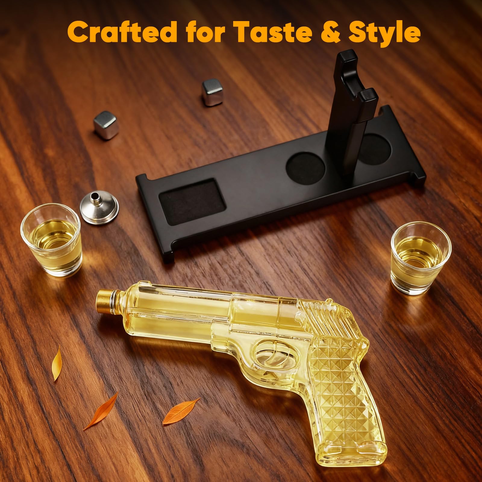 Casuenia caja regalo pistola whisky, regalo elegante para ocasiones