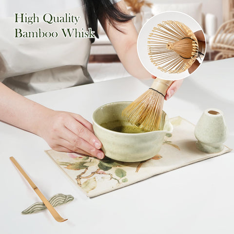 Casuenia Set de Batidor de Matcha: cuchara de bambu para porciones precisas