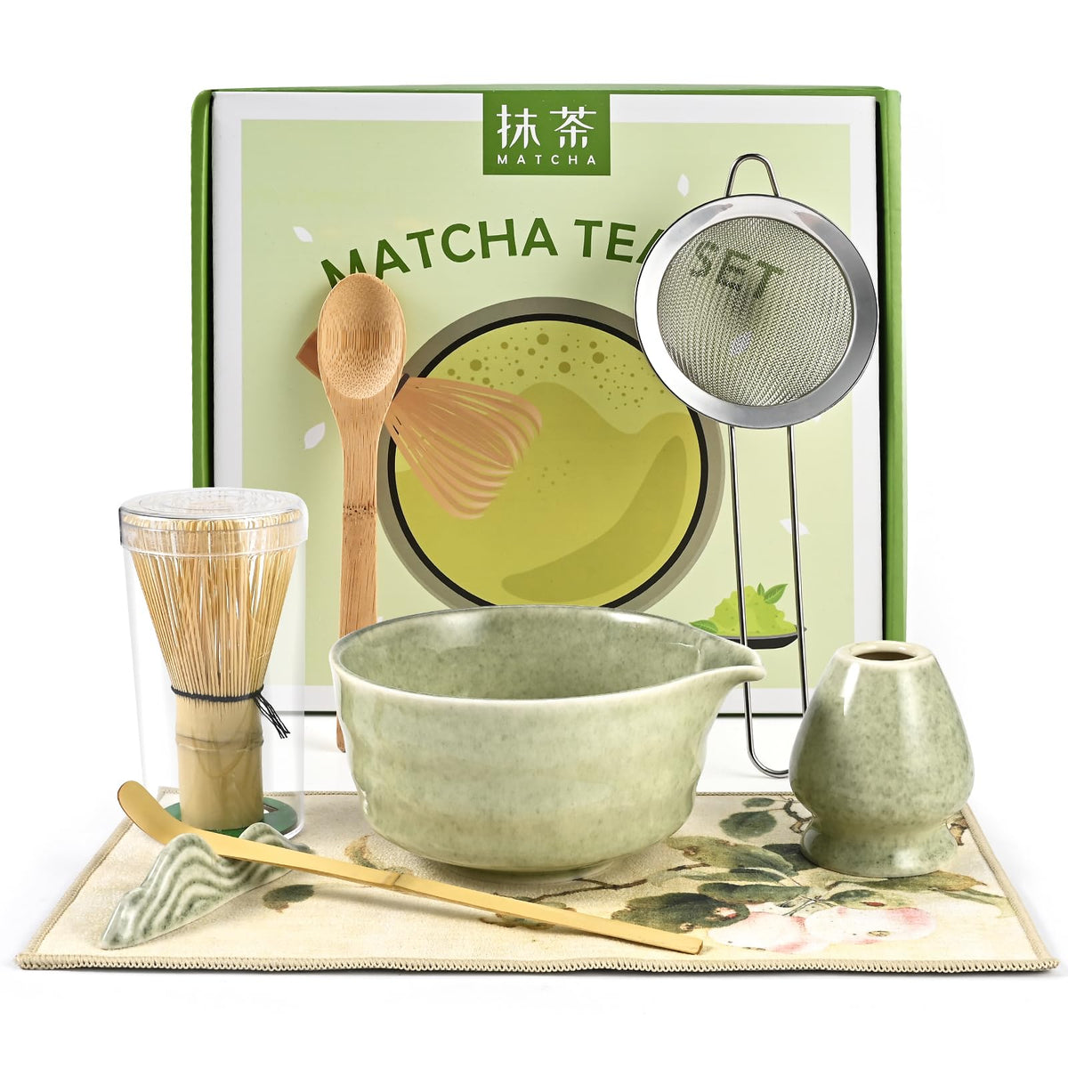 Casuenia Set de Batidor de Matcha: tazon ceramico para preparacion suave