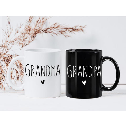 Juego de tazas para abuelos, regalo ideal para celebrar la llegada del nieto.