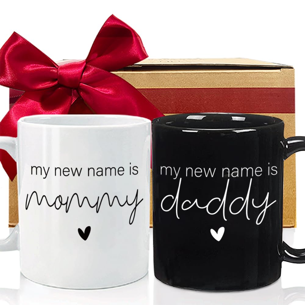 CATABUBU taza anuncio parto para mamá y papá, ideal para empezar el día con café o té