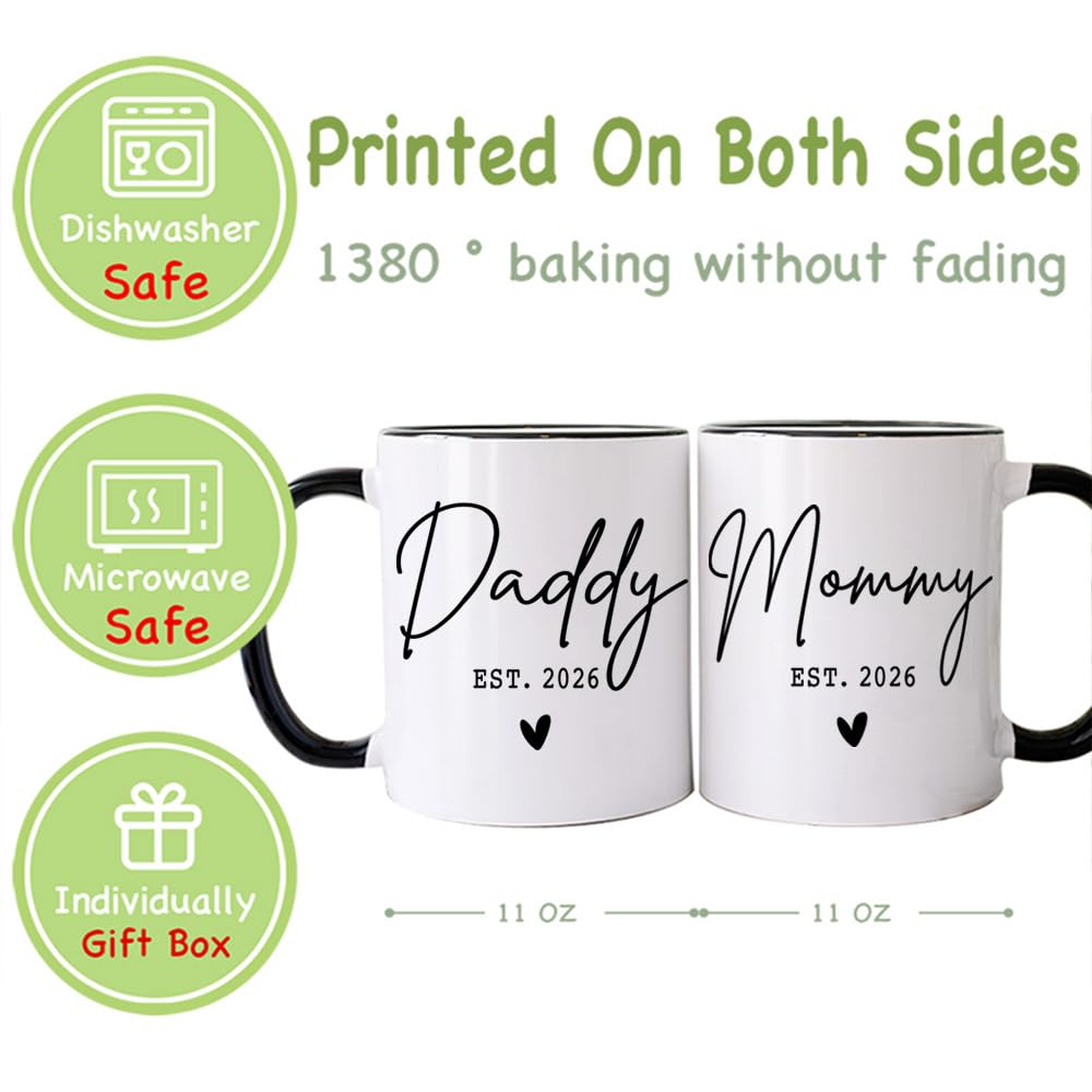 CATABUBU taza mamá y papá, vista lateral, perfecta para desayunos compartidos.