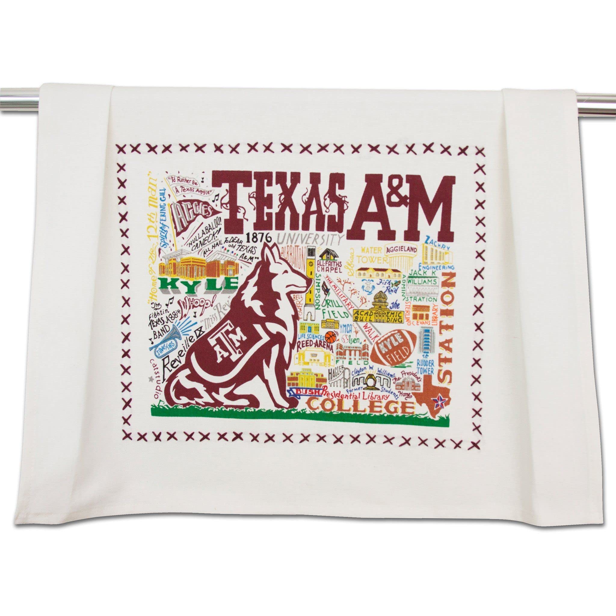 Catstudio: toalla de cocina con logotipo Texas A&M para decorar y secar