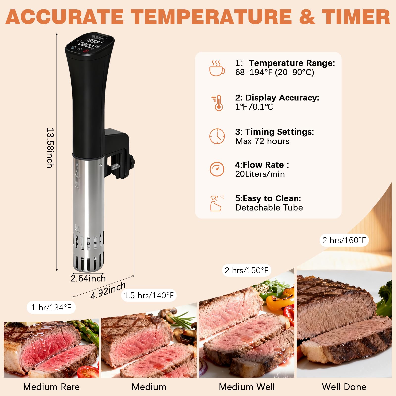 Bomba de vacío CATTLEMAN CUISINE para empaquetar alimentos rápidamente.