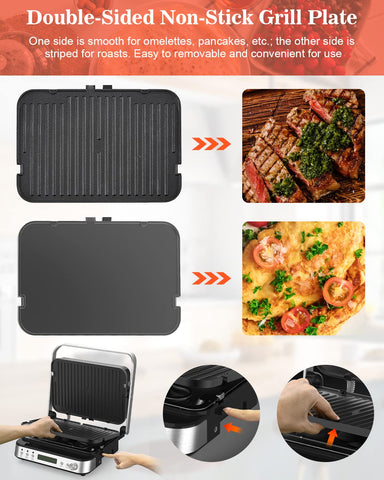 Placas antiadherentes desmontables para grill y gofres en Cattleman Cuisine