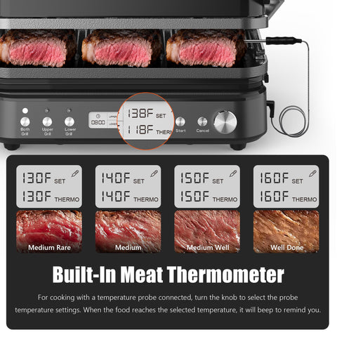Termómetro de carne inteligente de CATTLEMAN para saber cuando está listo.