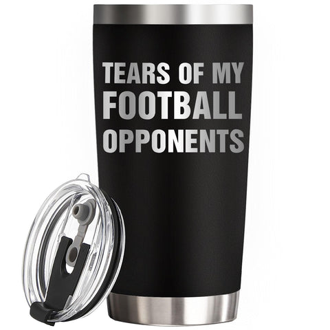 Catyoimiya tumbler fútbol 20oz negro, mantiene bebidas a la temperatura durante horas