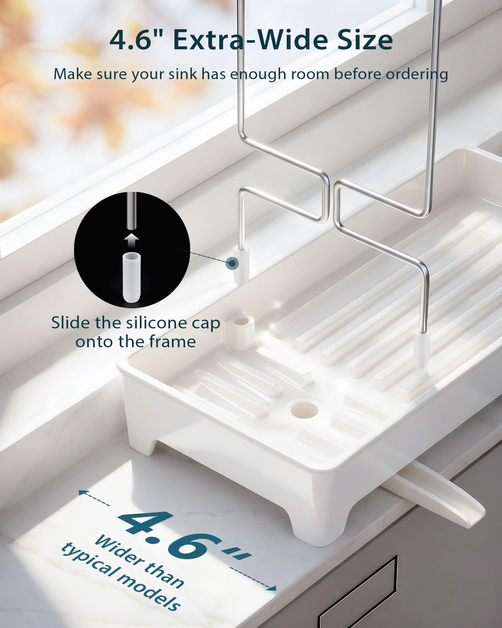 Caumic tubo drenaje silicona crema, dirige agua al fregadero.