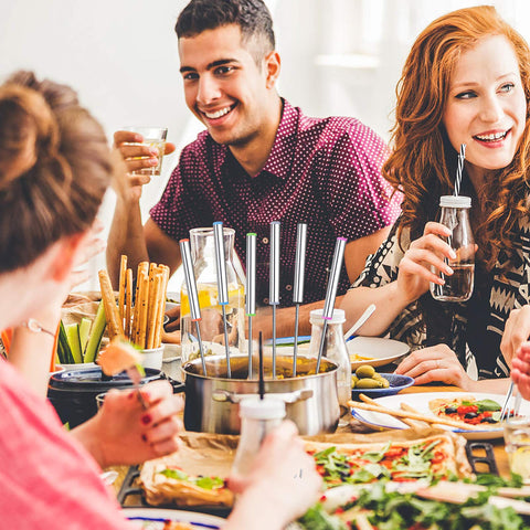 Tenedores fondue Cauyuan para fiestas, ideales en mesa y picnic.