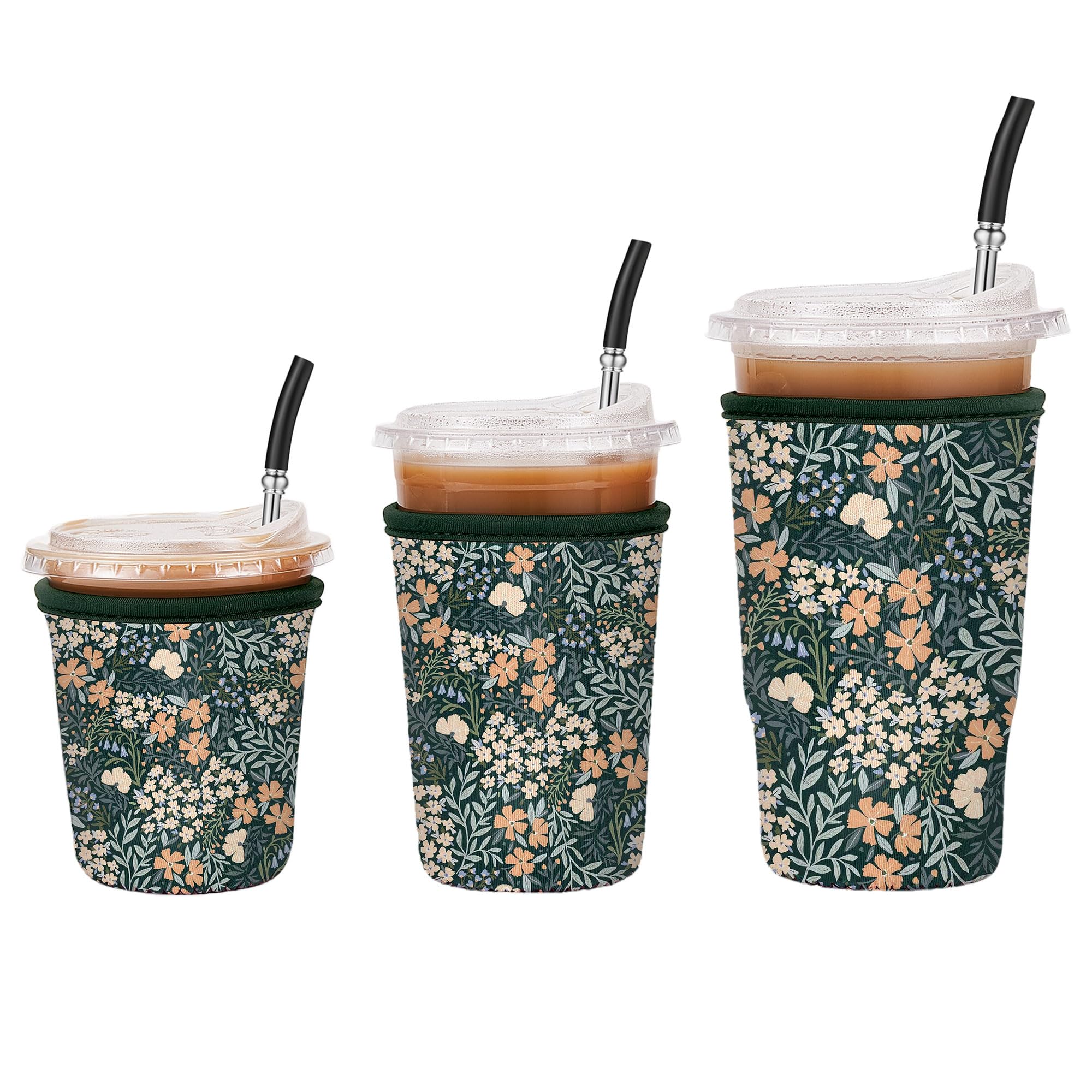 Cavllson funda neopreno floral 3pack protege la bebida y evita condensación
