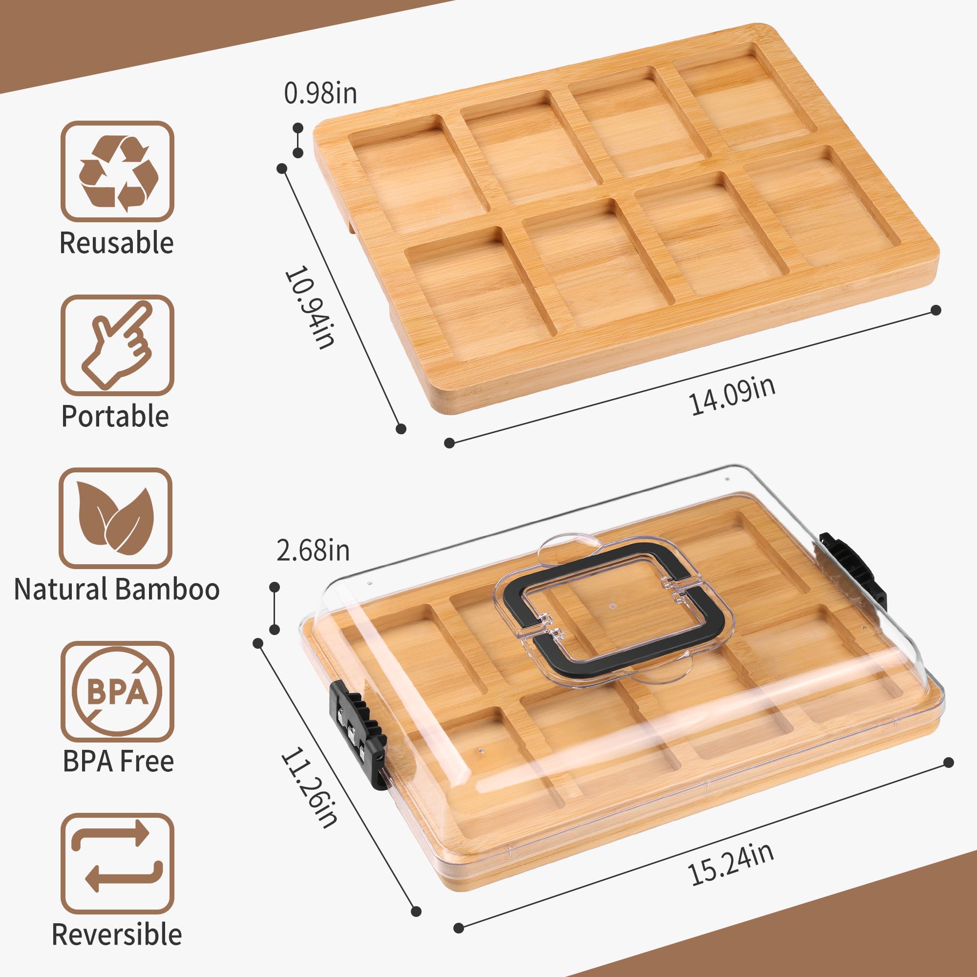 CAWIU charcutería portátil, regalo elegante para ocasiones