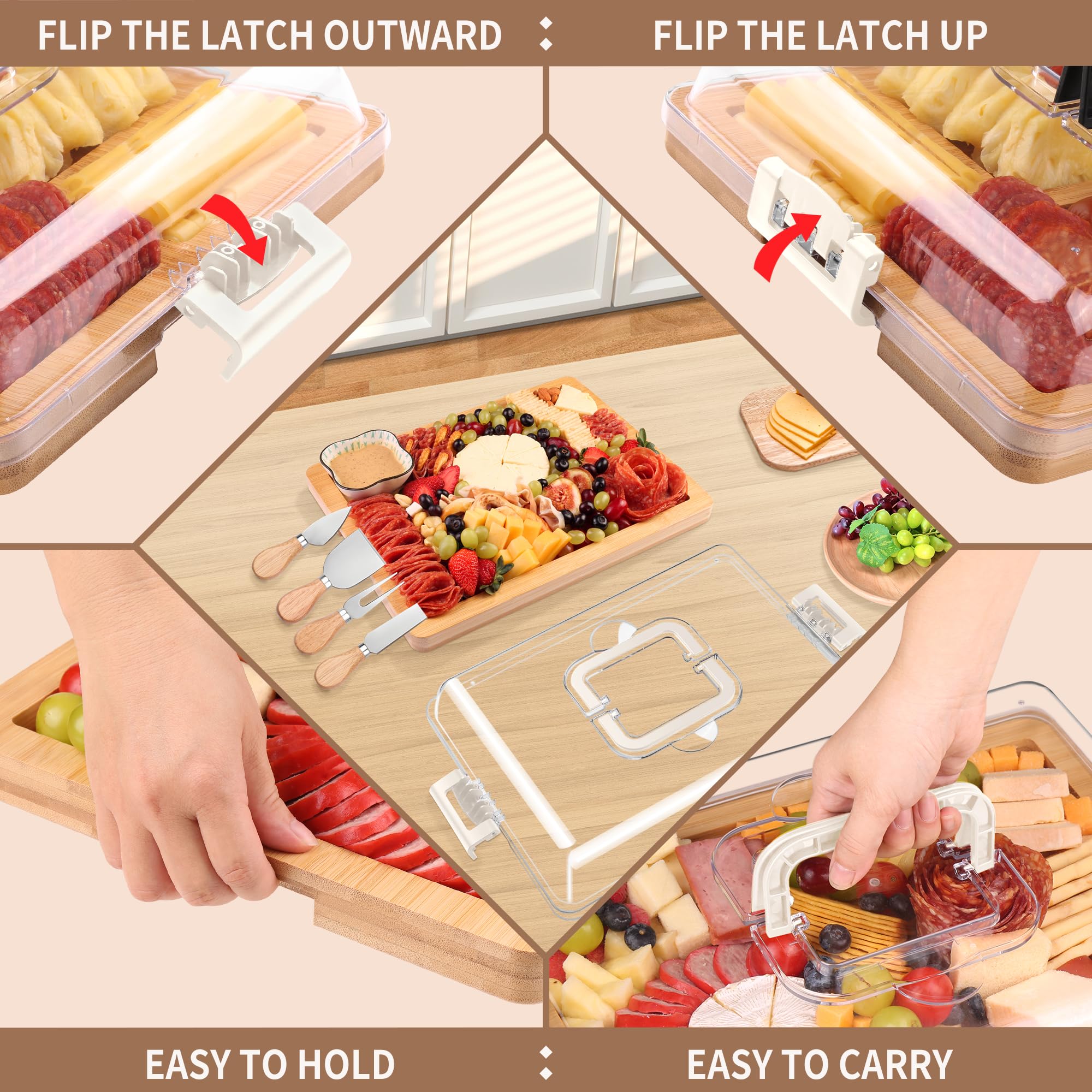 CAWIU: bandeja con doble función para cortar y servir alimentos.