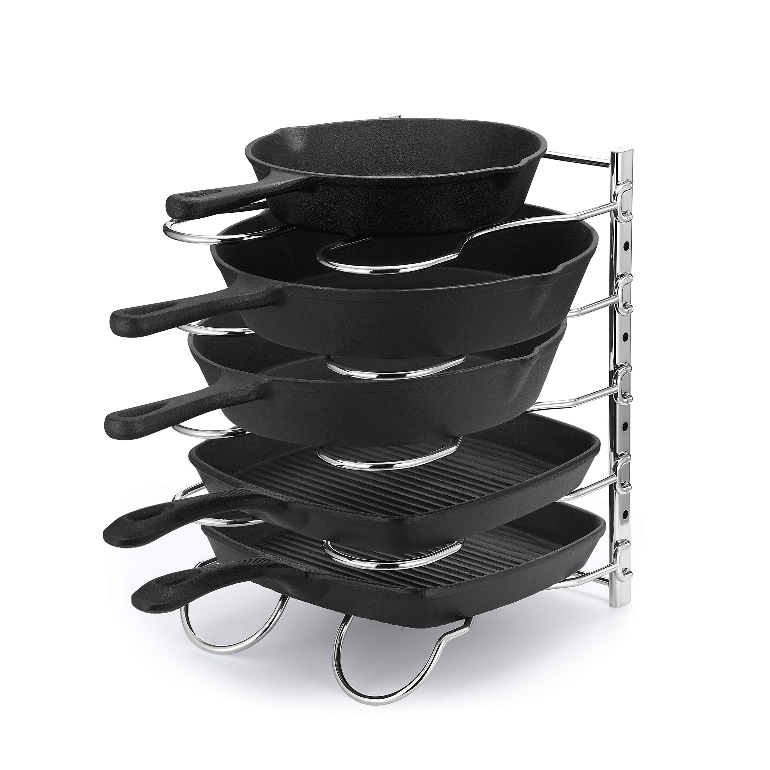 CAXXA estante para sartenes ajustable para ahorrar espacio en la cocina