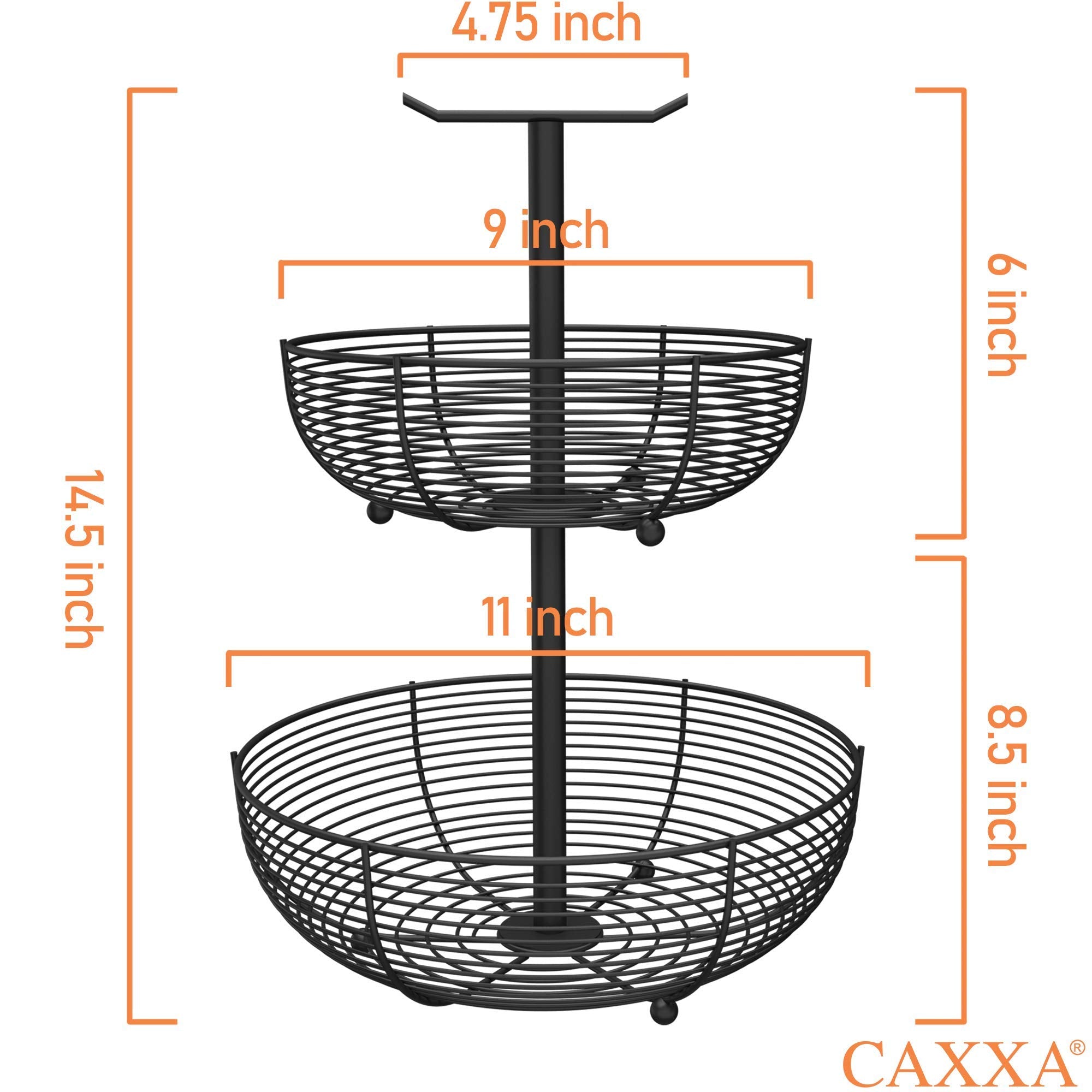 CAXXA: organizador de cocina de acero negro, duradero y fácil de limpiar.