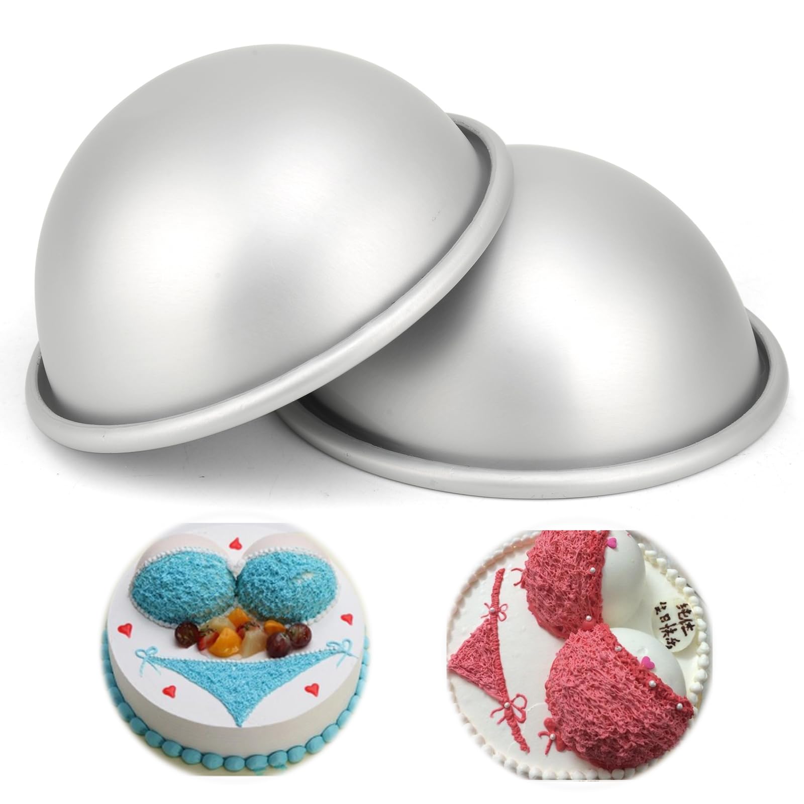 Cayanmydery pan hemisférico de 4 pulgadas para pasteles uniformes y espectaculares