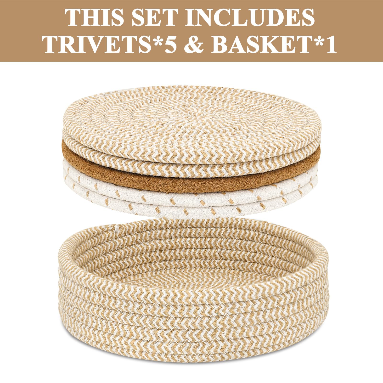 Trivet Cazzon con cesta de almacenamiento para llaves y objetos pequeños