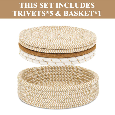 Trivet Cazzon con cesta de almacenamiento para llaves y objetos pequeños
