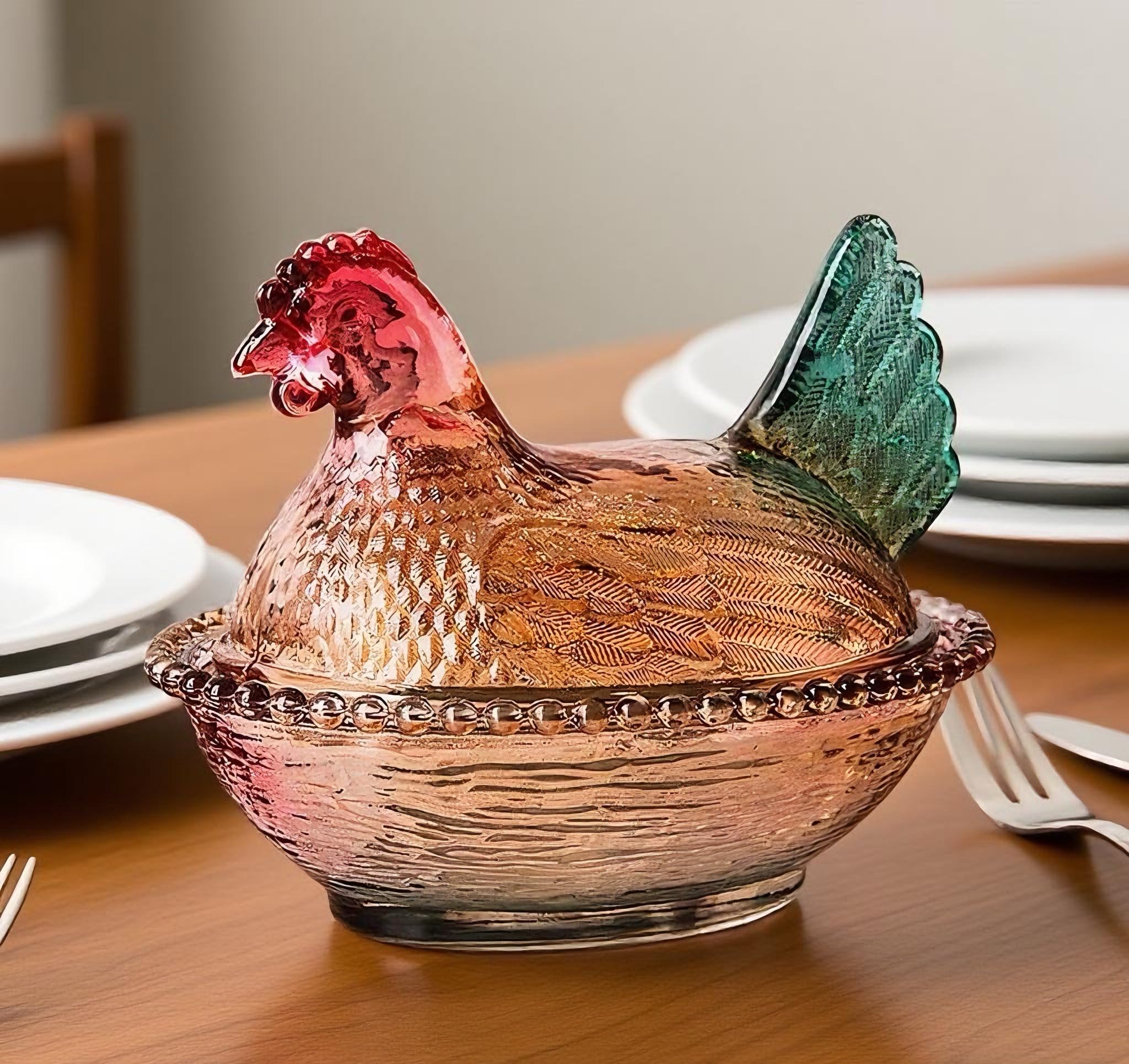 ccsxqy regalo-decoracion-hogar-gallina-vidrio, opción perfecta para hogar.