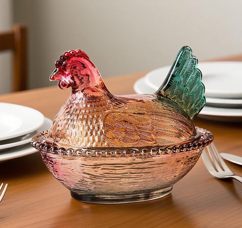 ccsxqy regalo-decoracion-hogar-gallina-vidrio, opción perfecta para hogar.