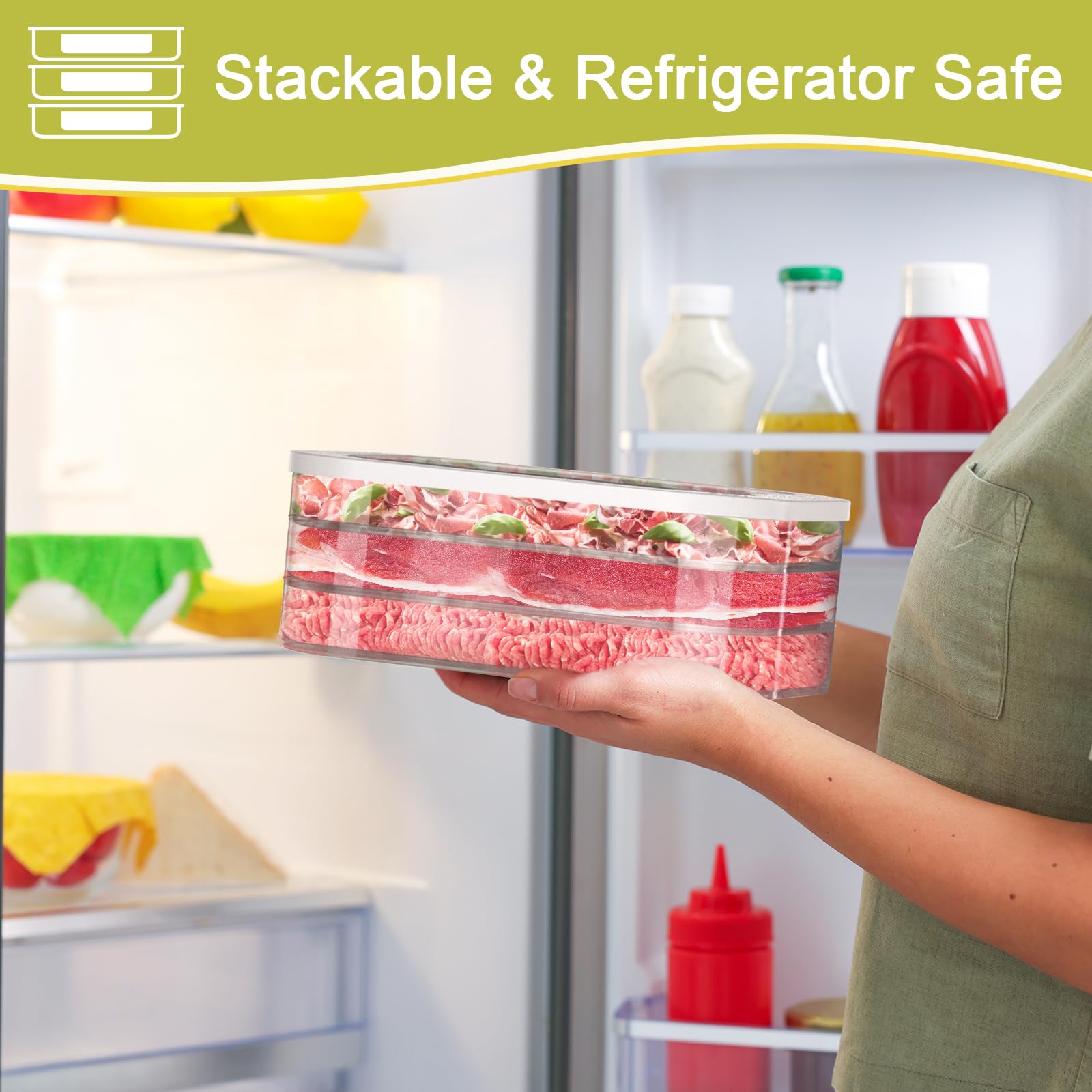 Cecnamt contenedor sin BPA, apto para alimentos.