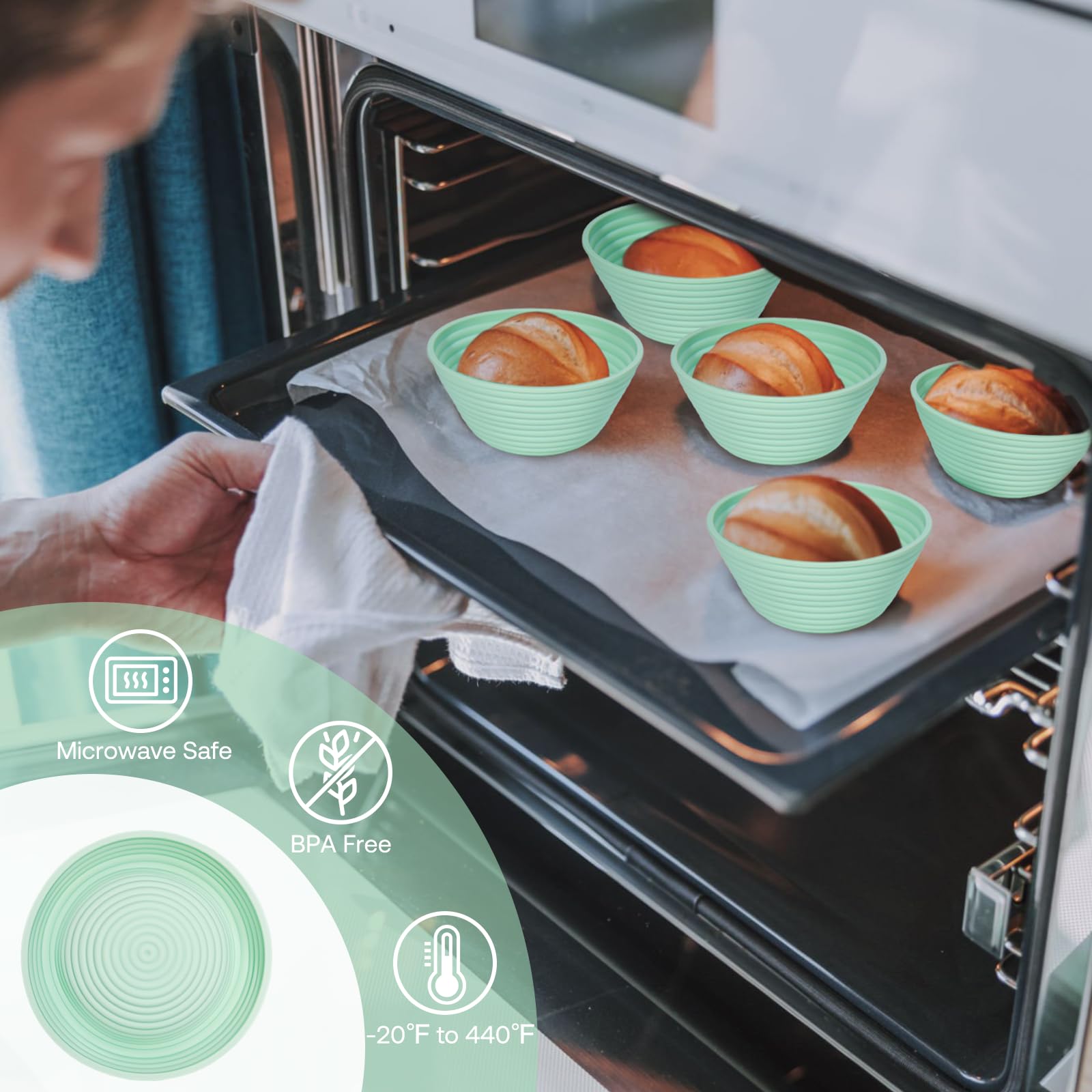 Limpieza fácil con silicona resistente y lavable.