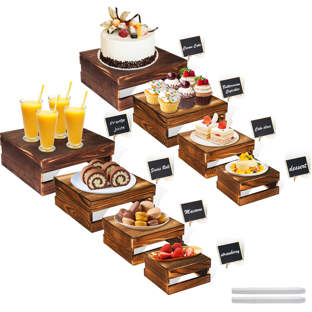 Cecnamt soportes para buffet de pasteles elevan la presentación de postres en fiestas