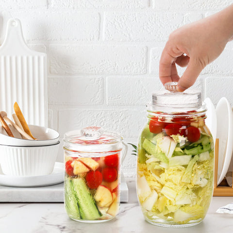 Conjunto Cedilis para fermentación asas y tapas para frascos de boca ancha