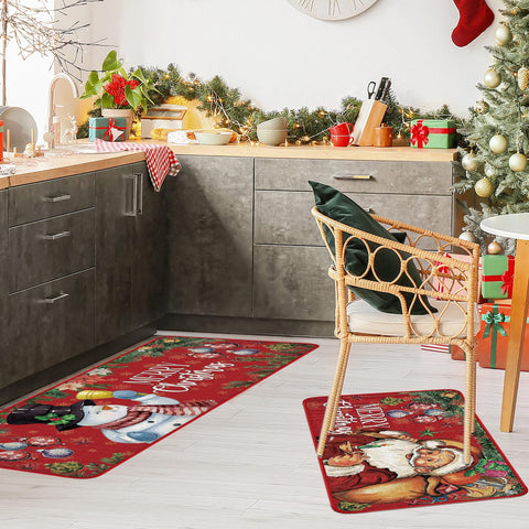 Ceenna tapete navideño de cocina 17x47, ideal para cocinas grandes y pasillos.