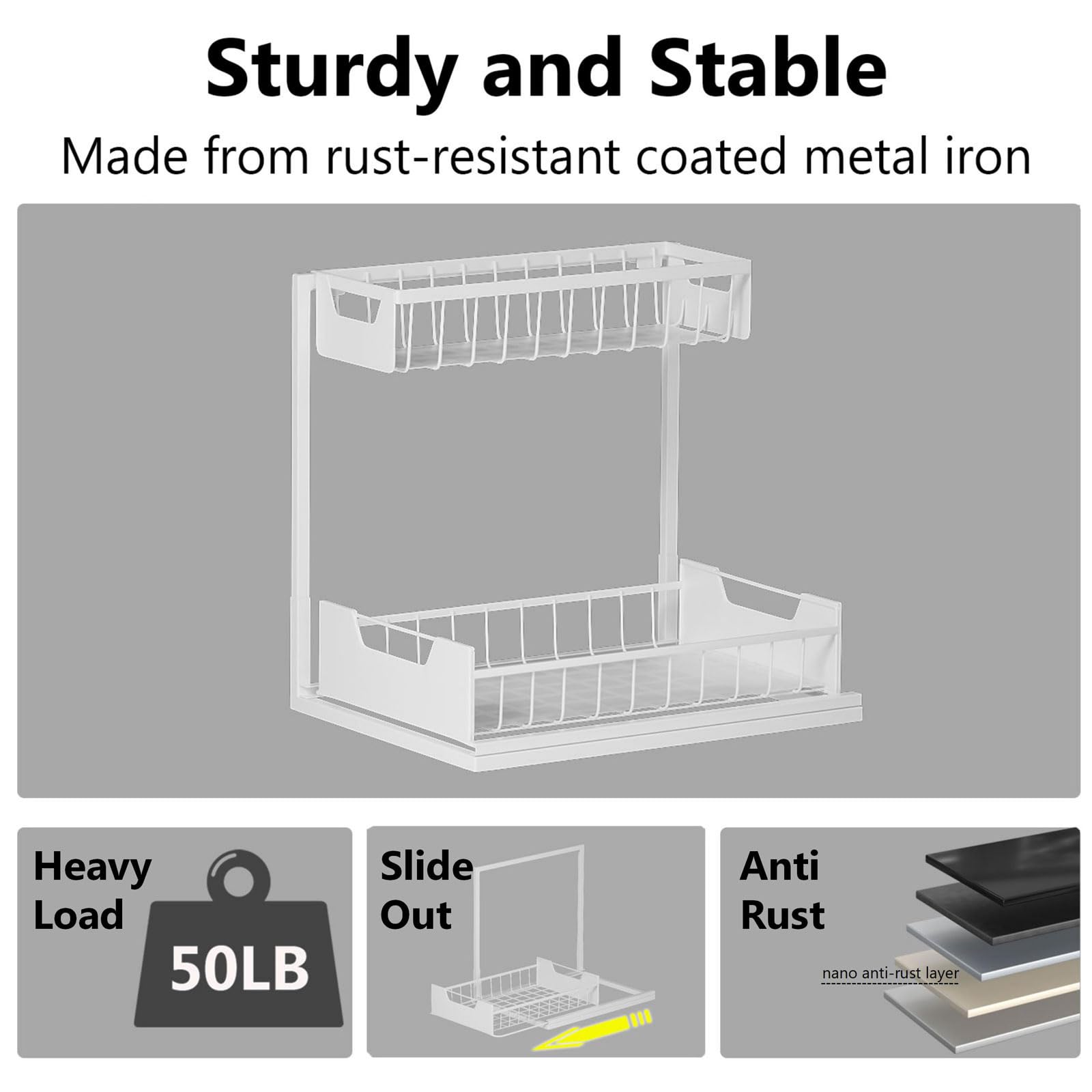Ceetug ensamblaje fácil sin herramientas, estructura de metal estable.
