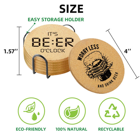 Cegkuc posavasos de corcho natural absorben humedad para bebidas