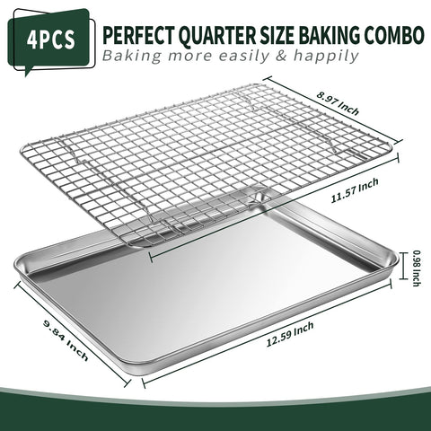 CEKEE conjunto de bandejas y rejillas, ideal para hornear galletas