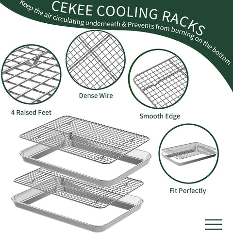 CEKEE rejilla para enfriar alimentos, mejora la ventilación