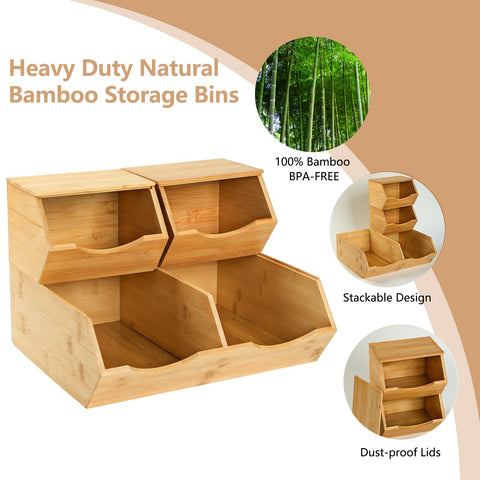 CENCODE cajas despensa bambú con diseño moderno para cocina.