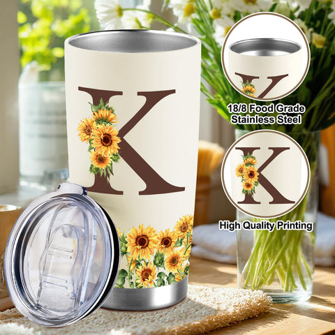 CENDARTE regalo cumpleaños mamá: regalo personalizado con girasol y monograma.