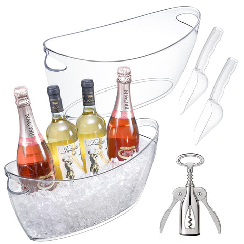 Cenjeery cubos de hielo acrílicos para fiestas, conjunto doble para enfriar bebidas.