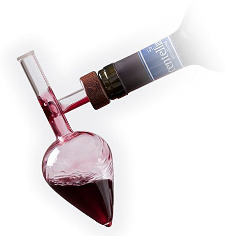 Centellino Areadivino mostrando almacenamiento y reutilización para futuras botellas.