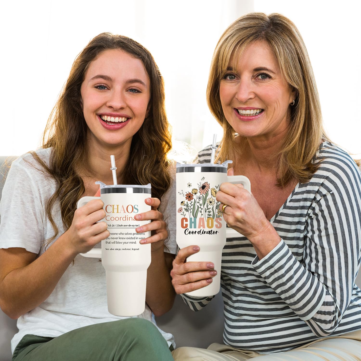 Ceovfoi Chaos Tumbler diseño clásico, regalo ideal para mujeres.