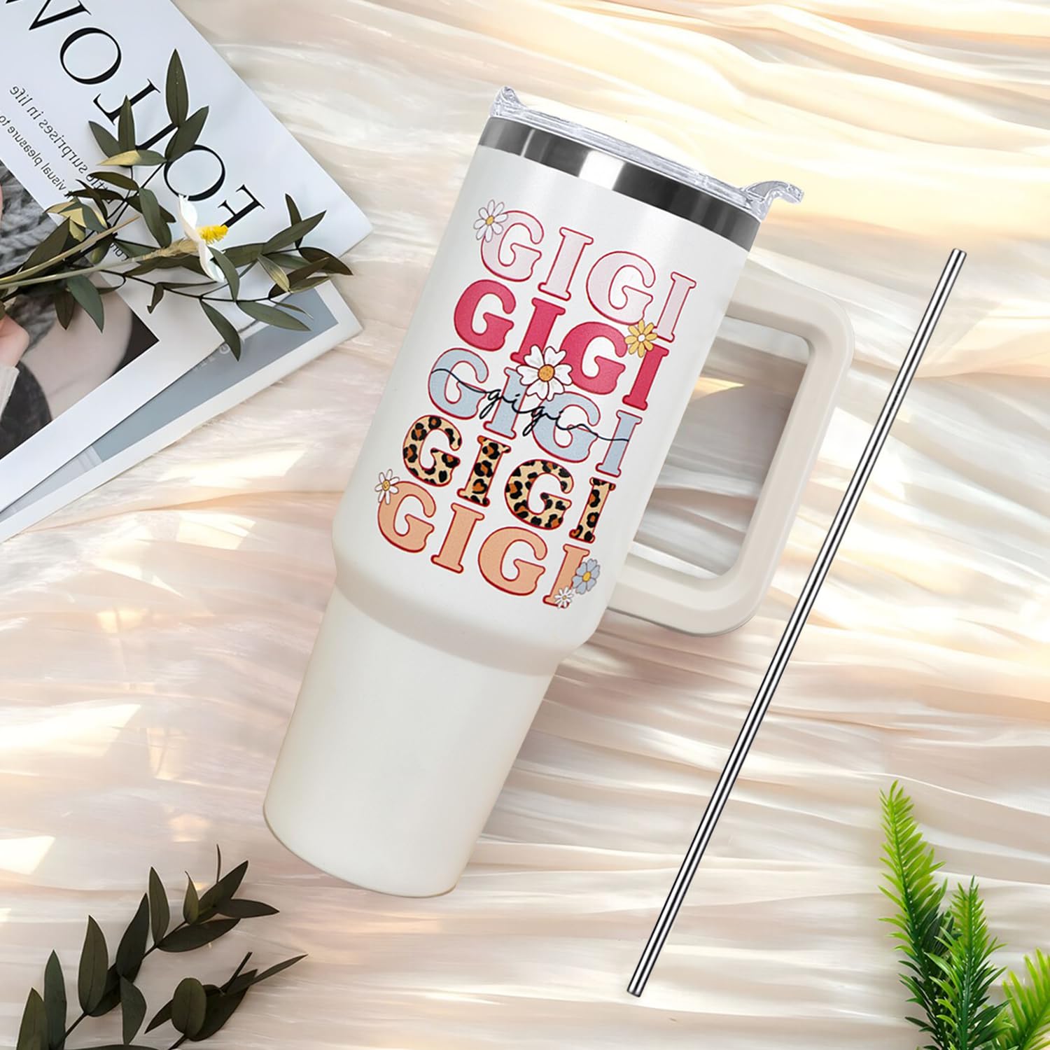 Ceovfoi Gigi 40oz vaso térmico como regalo para el Día de la Madre.