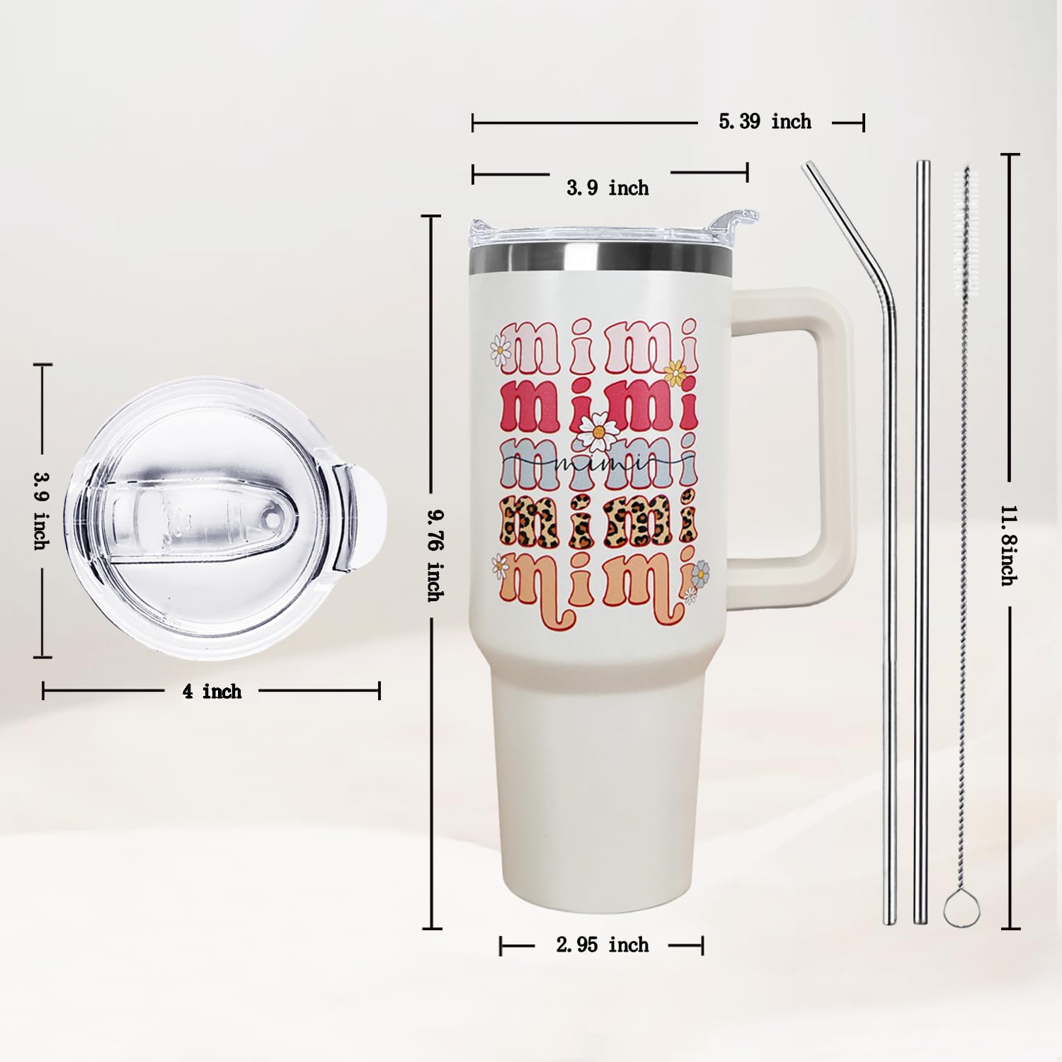 Ceovfoi Mimi vaso con paja y tapa transparente, mantiene la temperatura deseada.