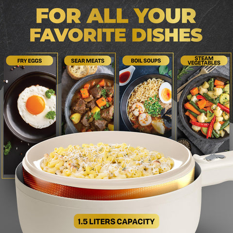 CERAMAX Hot Pot en uso cocinando hotpot, ahorro de espacio y energía