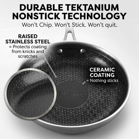 CERAMAX primer plano del interior grabado que facilita el dorado y despegue fácil