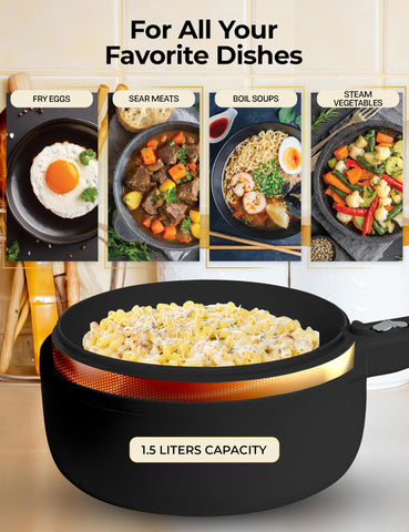 CERAMAX Pro: uso portátil en dormitorio para comidas rápidas