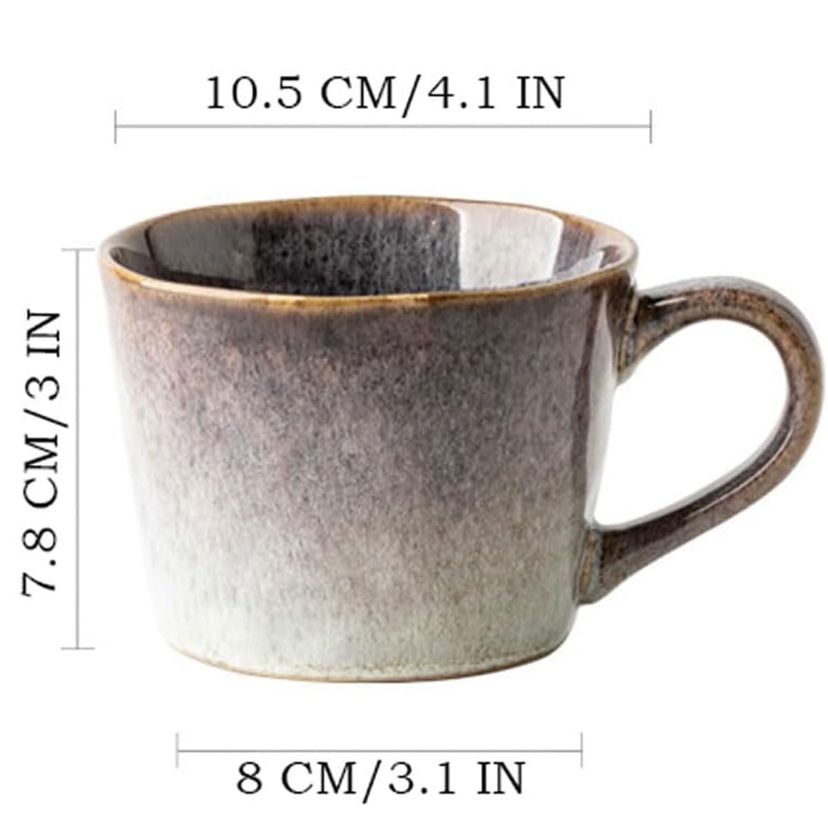 Taza Ceraozmus con diseño retro y glaseado único.