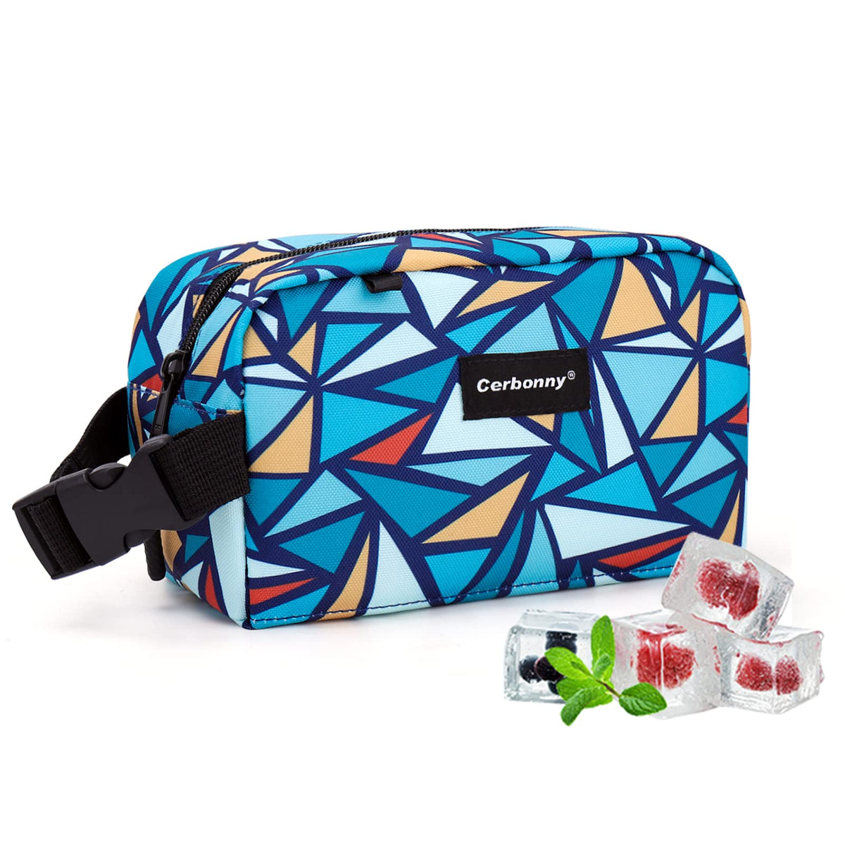 Cerbonny bolsa-almuerzo-congelable, frontal práctico y mantiene la comida fría todo el día.