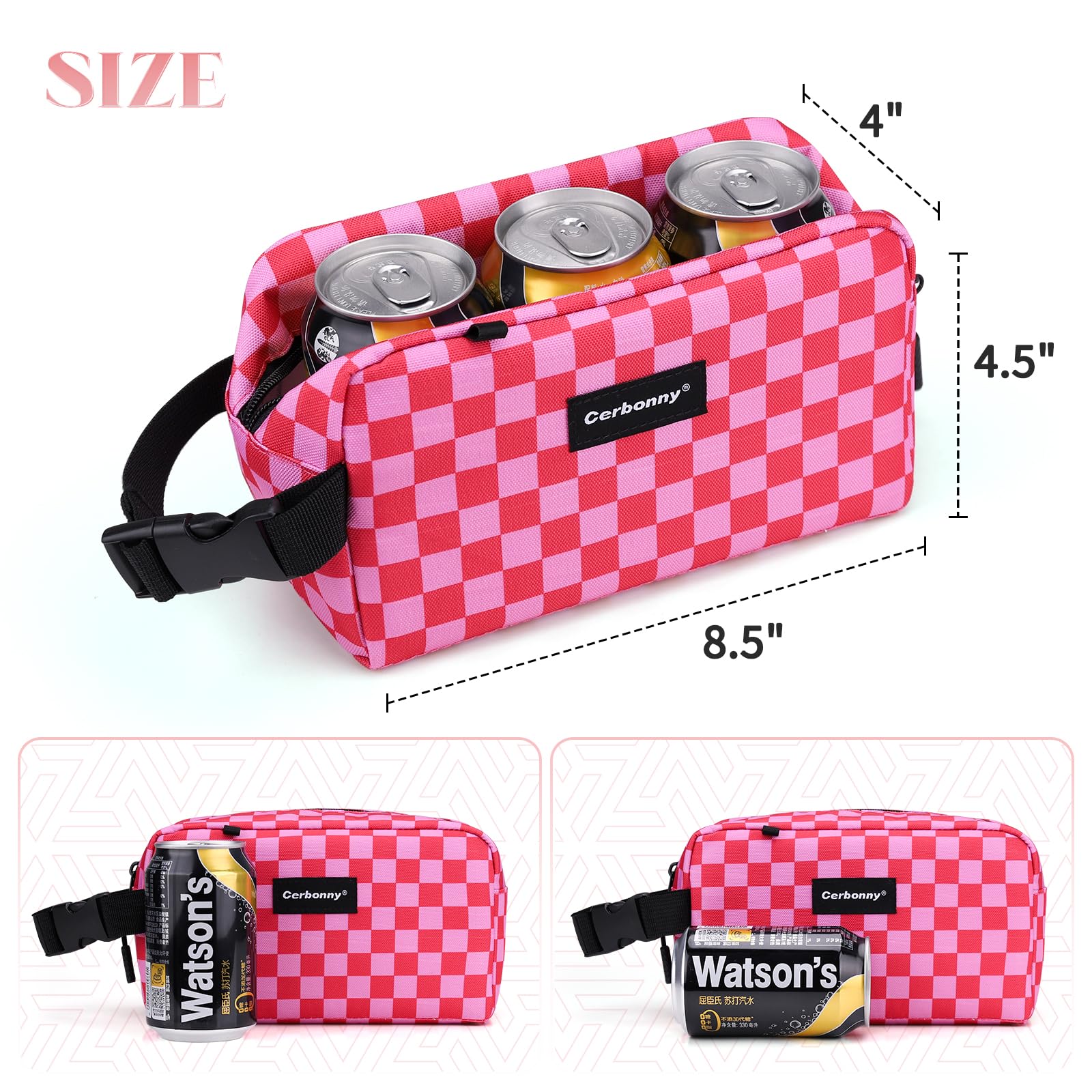 Cerbonny mini nevera portátil para viaje mantiene alimentos frescos durante el día